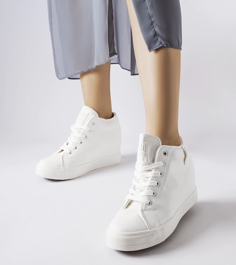 Weiße Keil-Sneakers Big Star MM274002