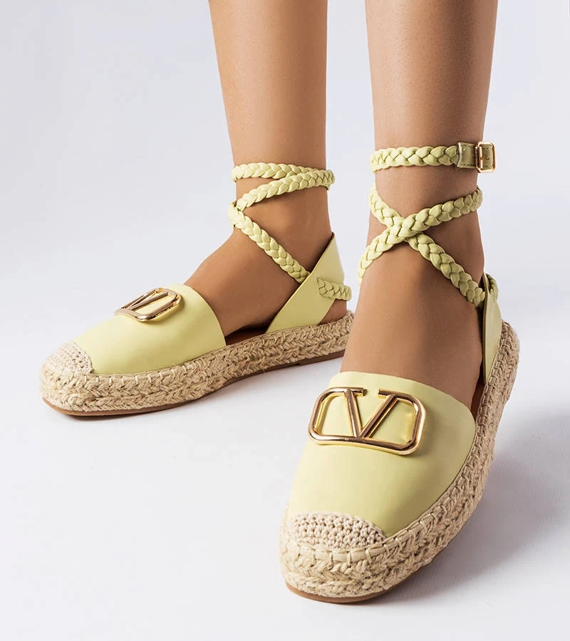 Grüne gebundene Espadrilles von Parent