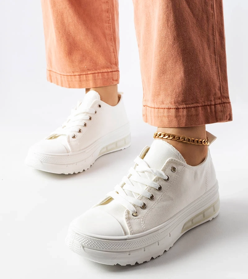 Weiße Plattform-Sneakers von Hawthorne