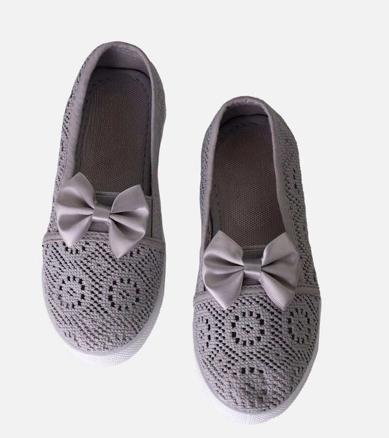 Graue durchbrochene Kinder-Ballerinas von Bubby