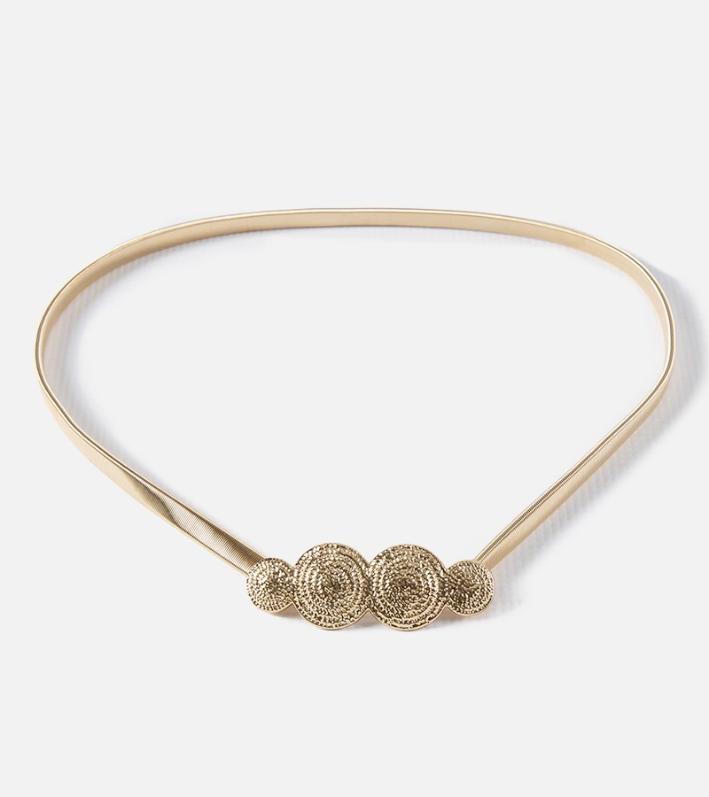 Goldener Gürtel verziert mit einer Schnalle von Silvio