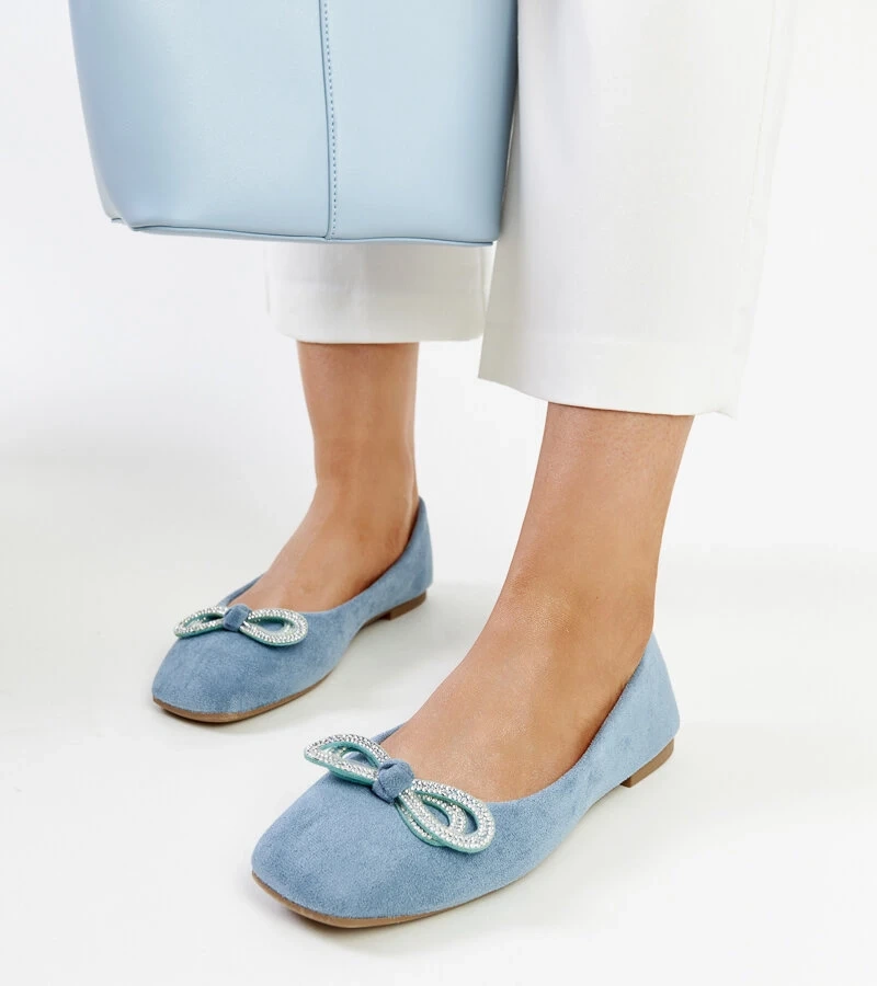 Blaue Ballerinas mit Schleife von Gaillou