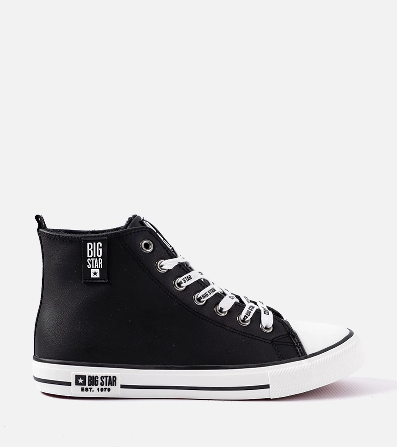 Schwarze hohe Herren-Sneaker Big Star KK174346
