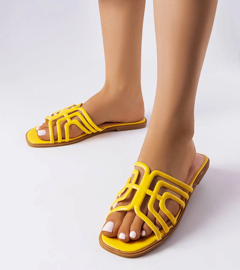 Gelbe Damen Flip-Flops von Gandy