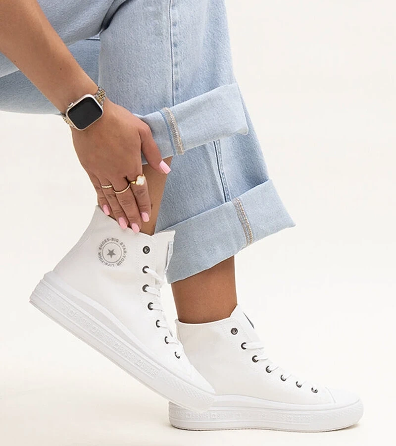 Weiße hohe Sneakers Big Star LL274A183