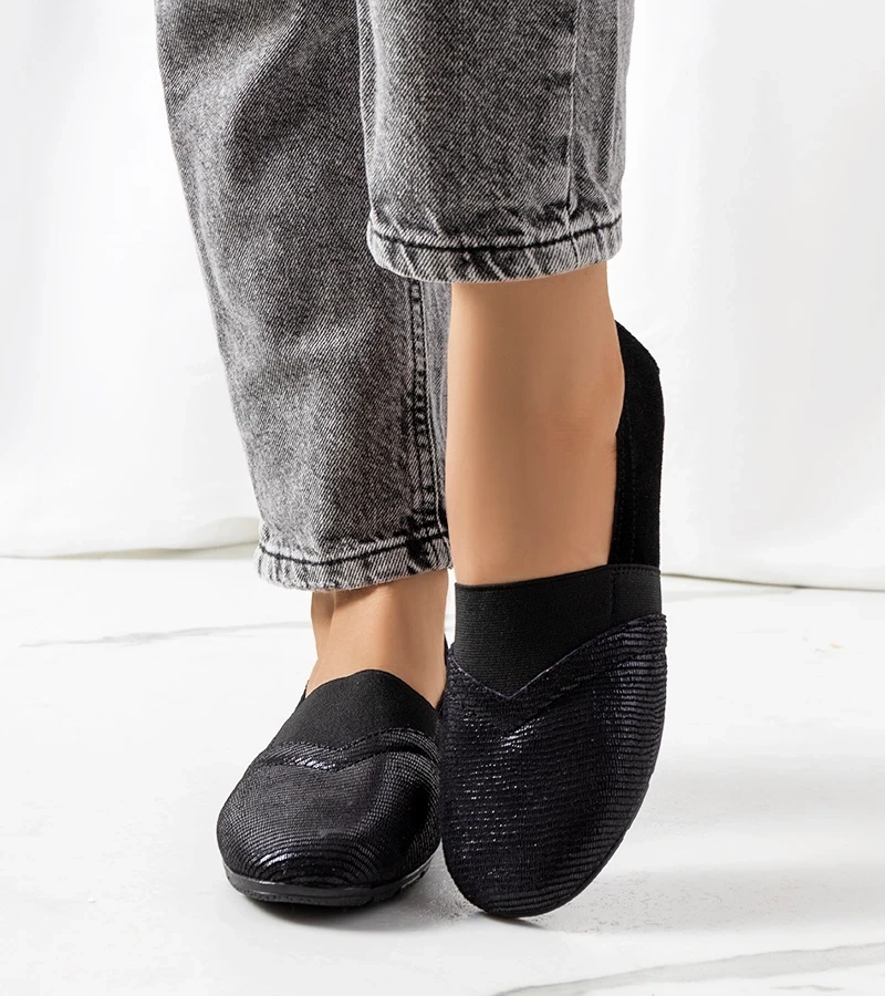 Schwarze Leder-Tennisschuhe von Boirs