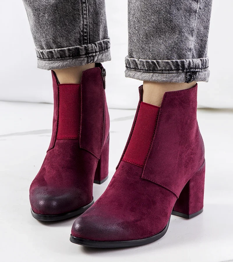 Bordeauxrote Stiefeletten Norwich