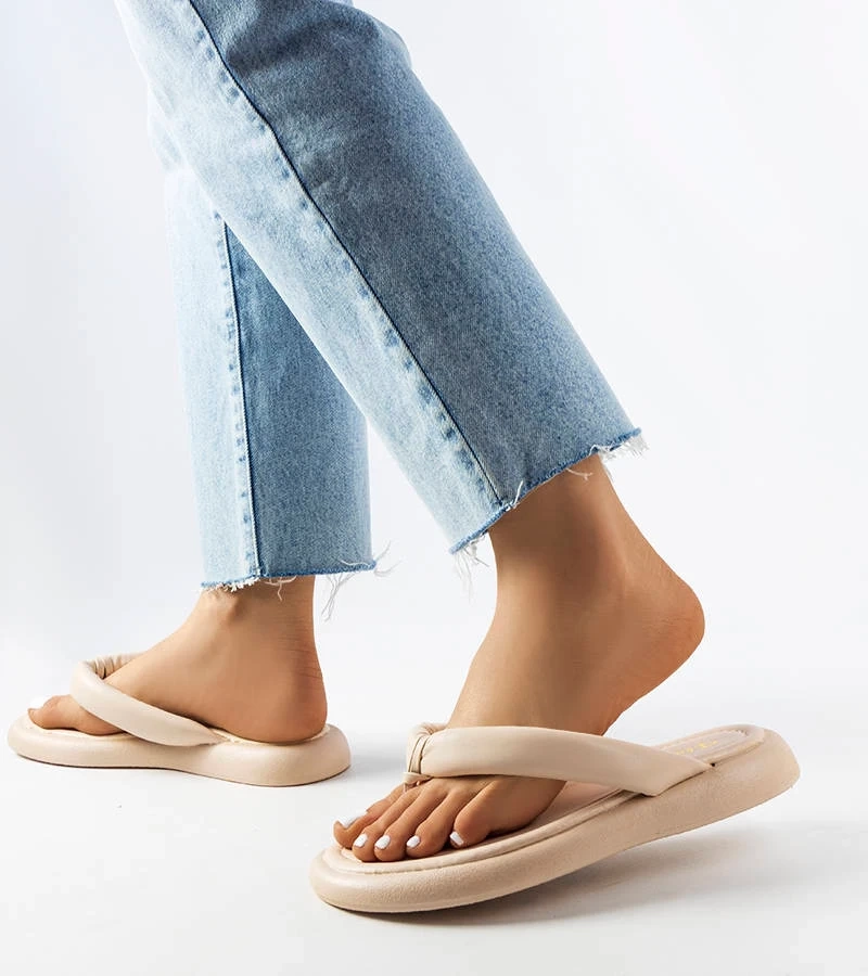 Beige massiv Flip-Flops Smithfield