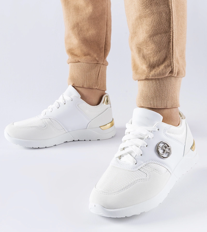 Weiße sportliche Almenno Sneakers