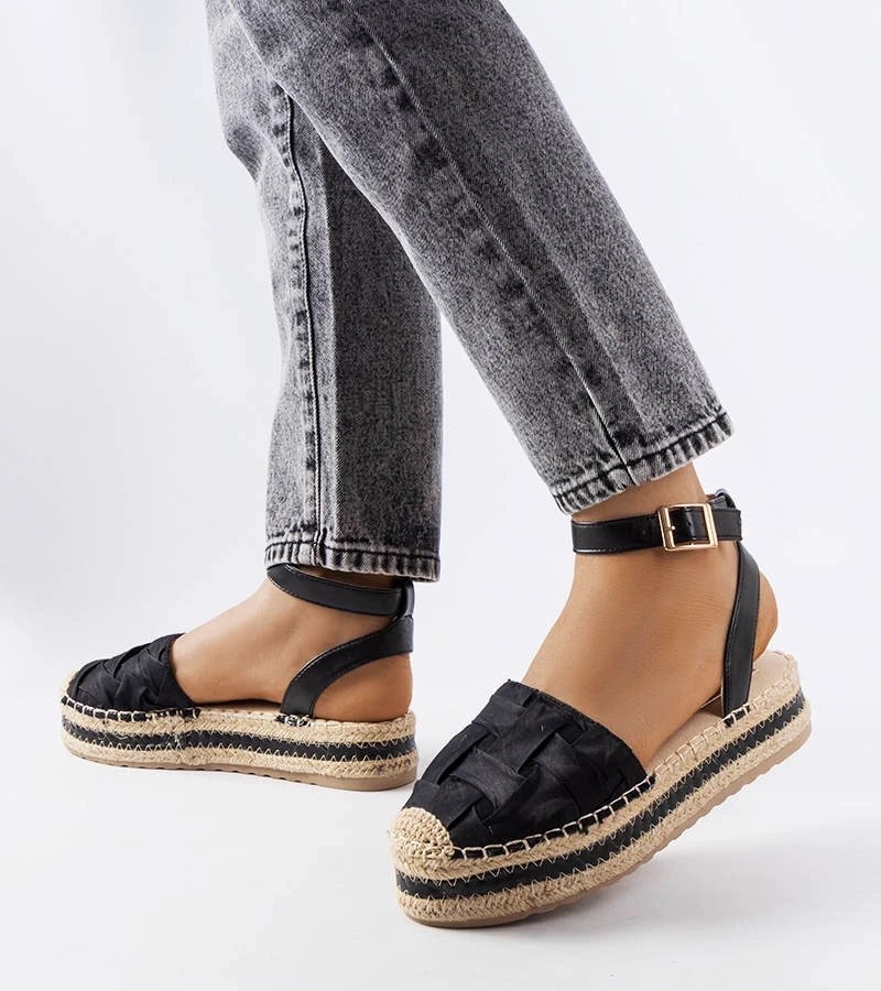 Schwarze Lafrenière Plateau-Espadrilles