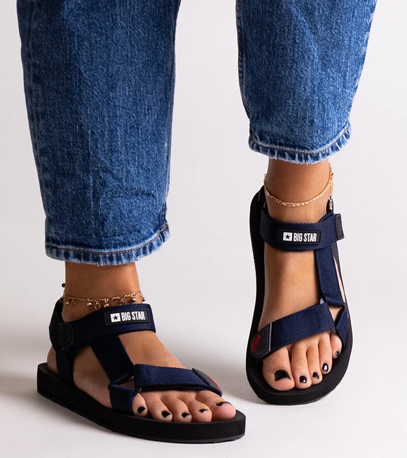 Marineblaue sportliche Sandalen Big Star DD174718