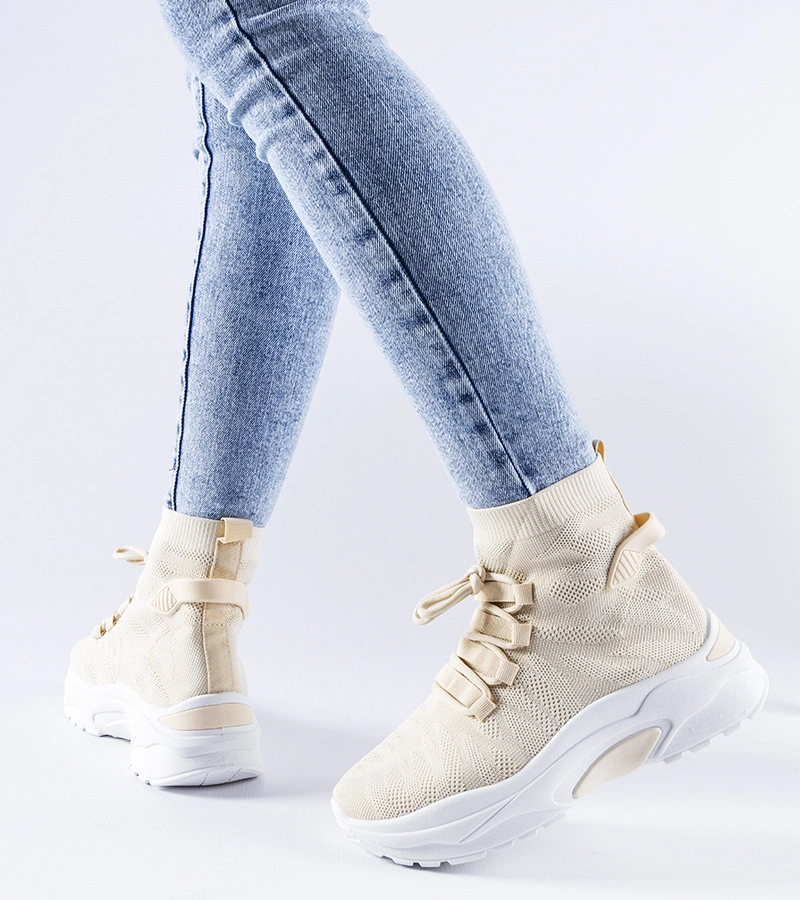 Beige hohe Vigatto Sneakers