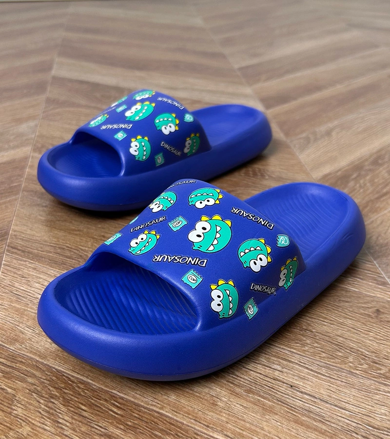 Blaue Kindersandalen mit Dinosaurier-Print