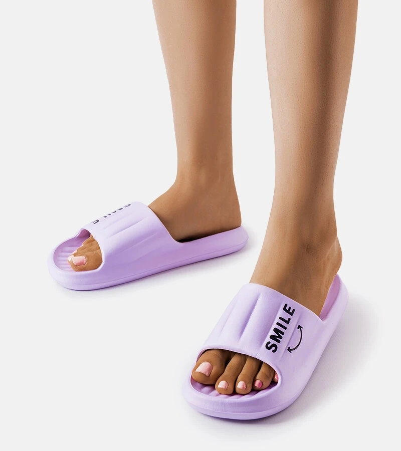 Lila Schaumstoff Flip-Flops Smile