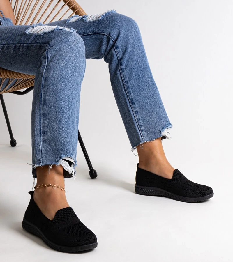 Schwarze Abadly Slip-On-Turnschuhe