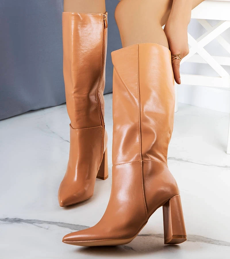 Beige Adair Stilett-Stiefel