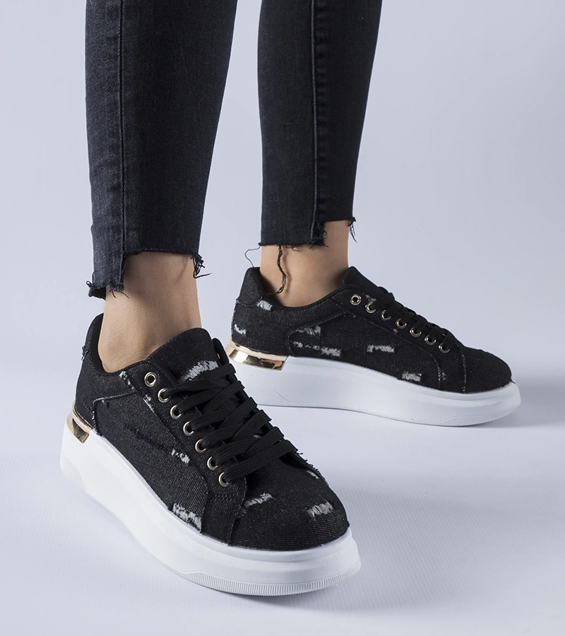 Schwarze Ossona Plateau-Sneaker