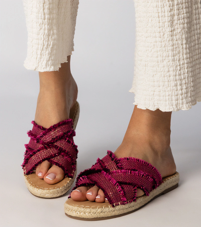 Rosa Espadrille-Pantoletten Berunda