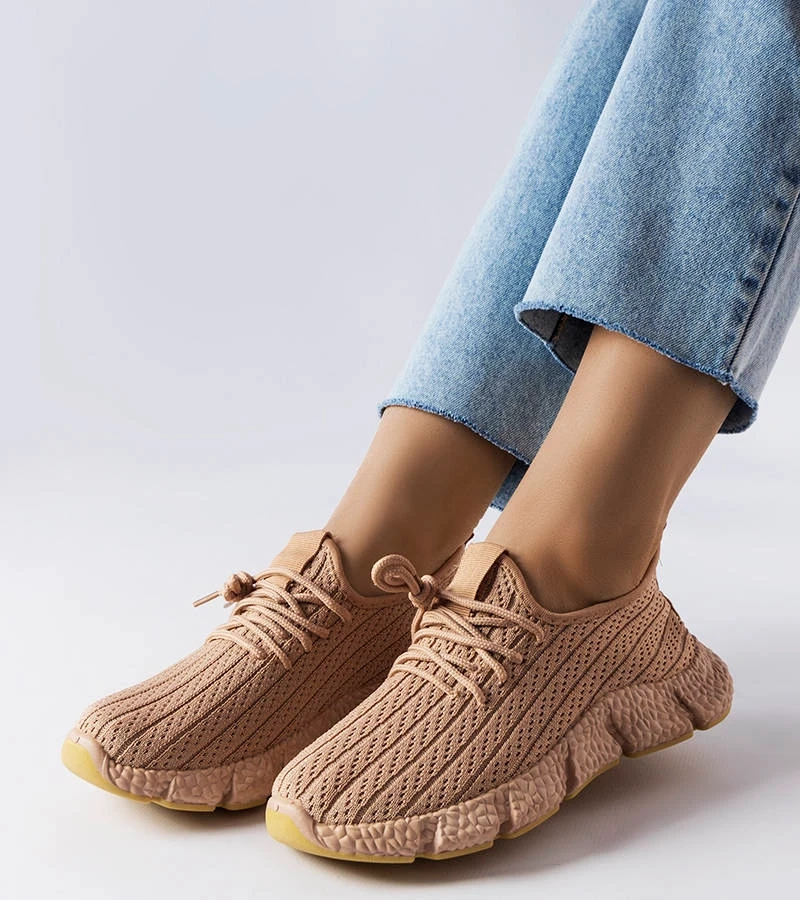 Beige sportliche Sneakers Élodie