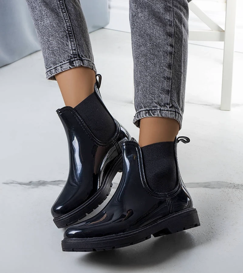 Schwarze Gummistiefel Kemi