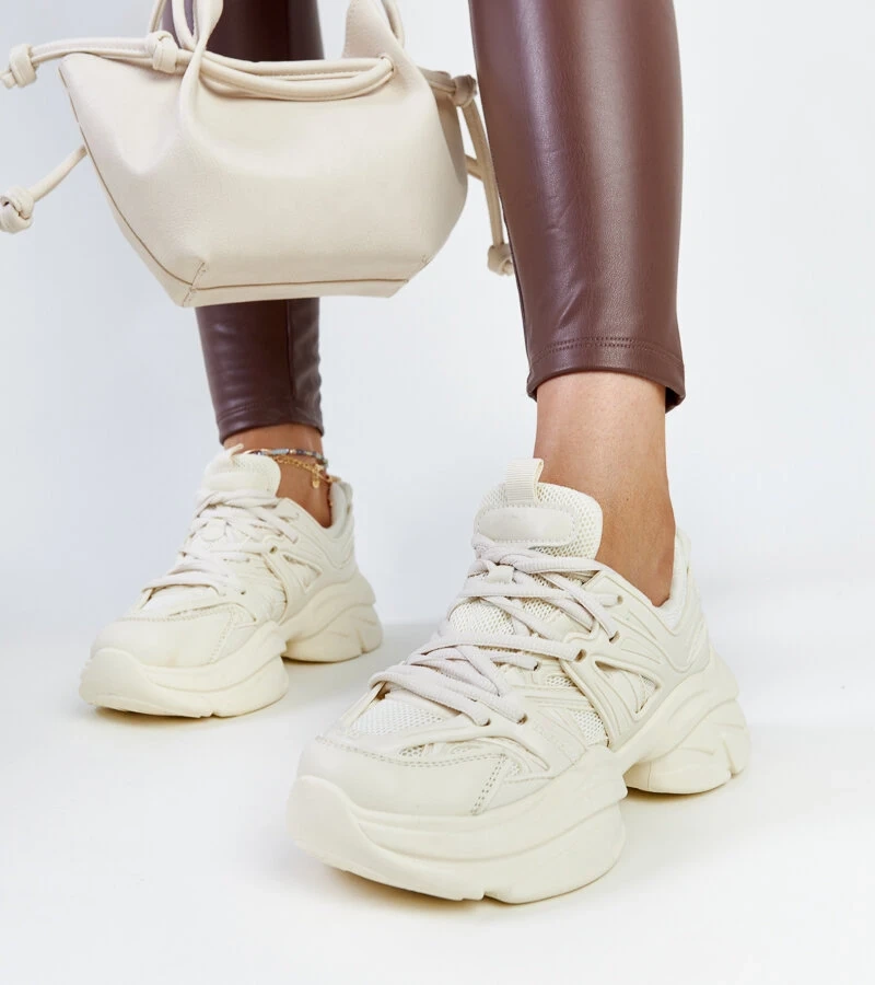 Hellbeige Sport-Sneakers Feaven