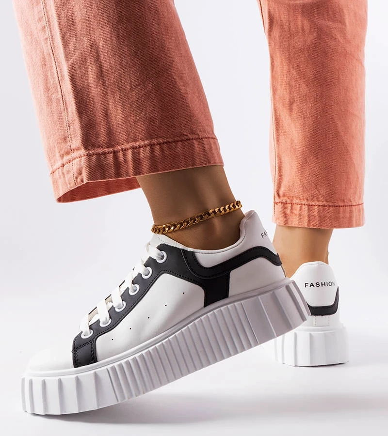 Weiße Gosselin Plateau-Sneakers