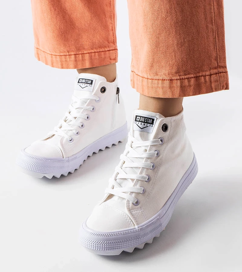 Weiße Knöchel-Sneakers Big Star FF274241