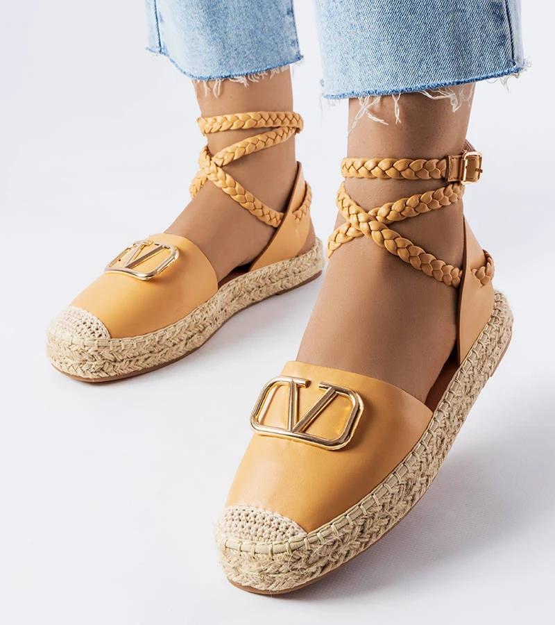 Braune Schnür-Espadrilles von Parent