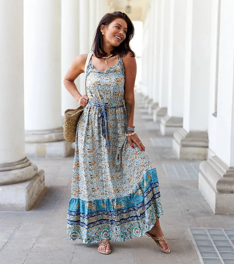 Gemustertes Maxikleid Libera