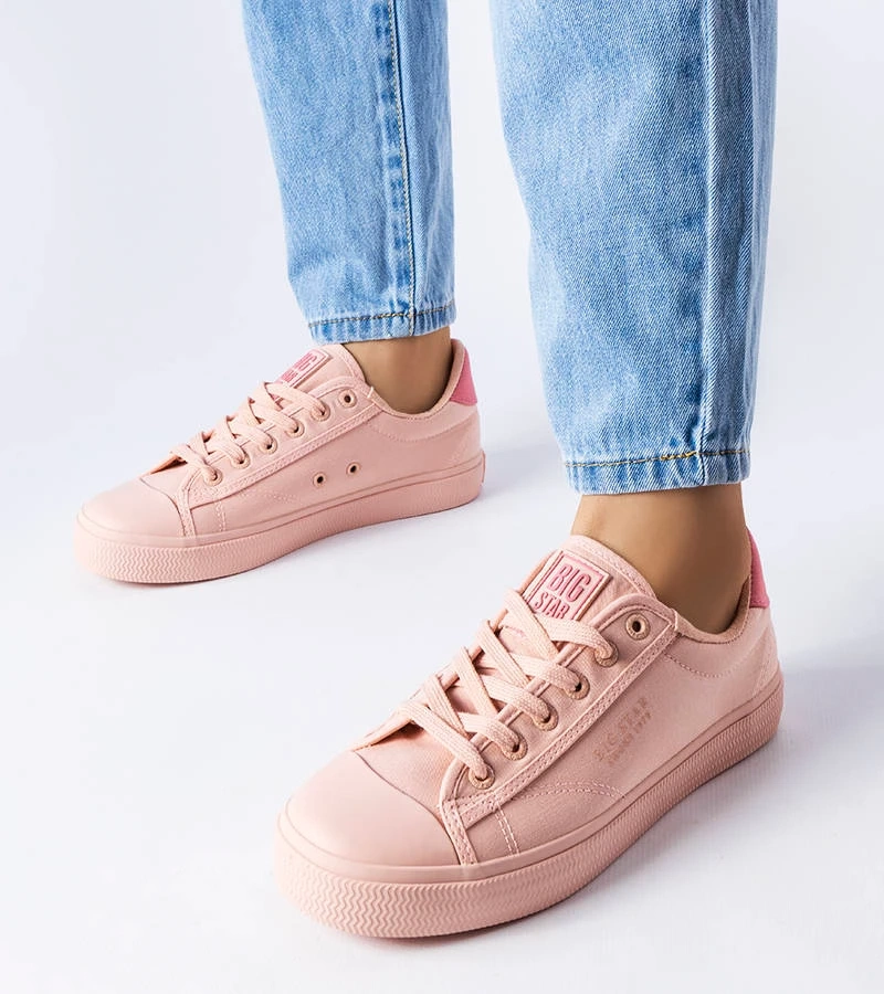 Rosa Stoff-Tennisschuhe Big Star LL274095