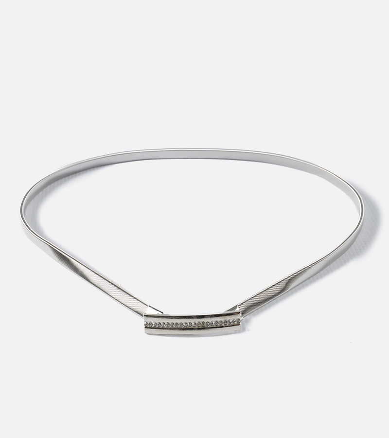 Silbernes flexibles Armband mit Zirkonen von Umberti