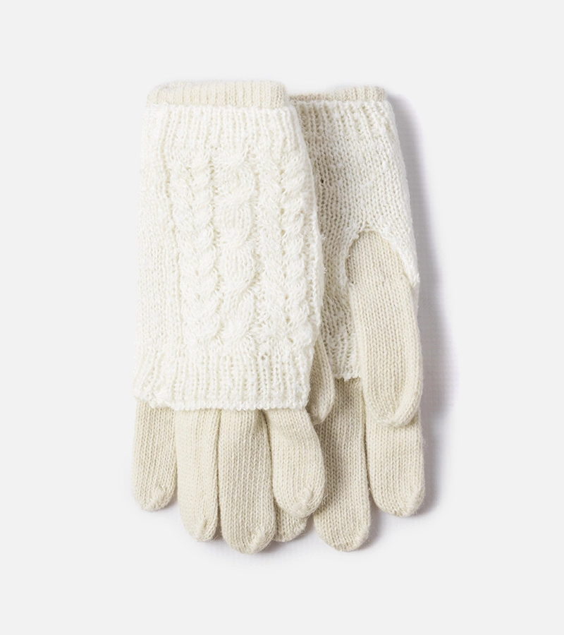 Weiße Fäustlinge Dakota