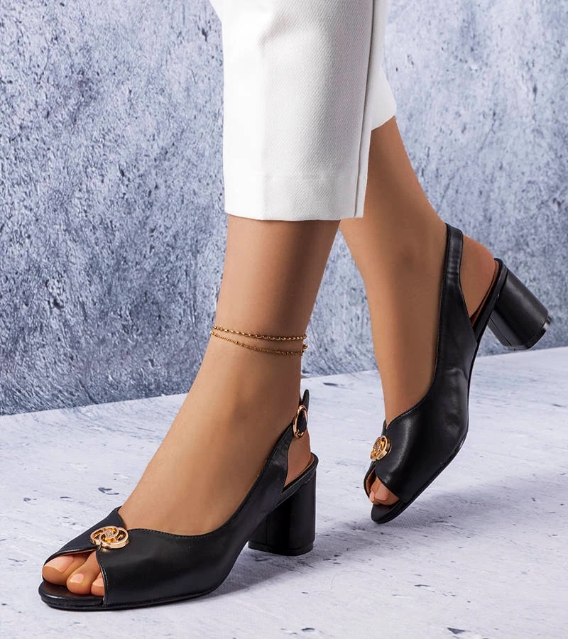 Elegante schwarze Grimard Sandalen