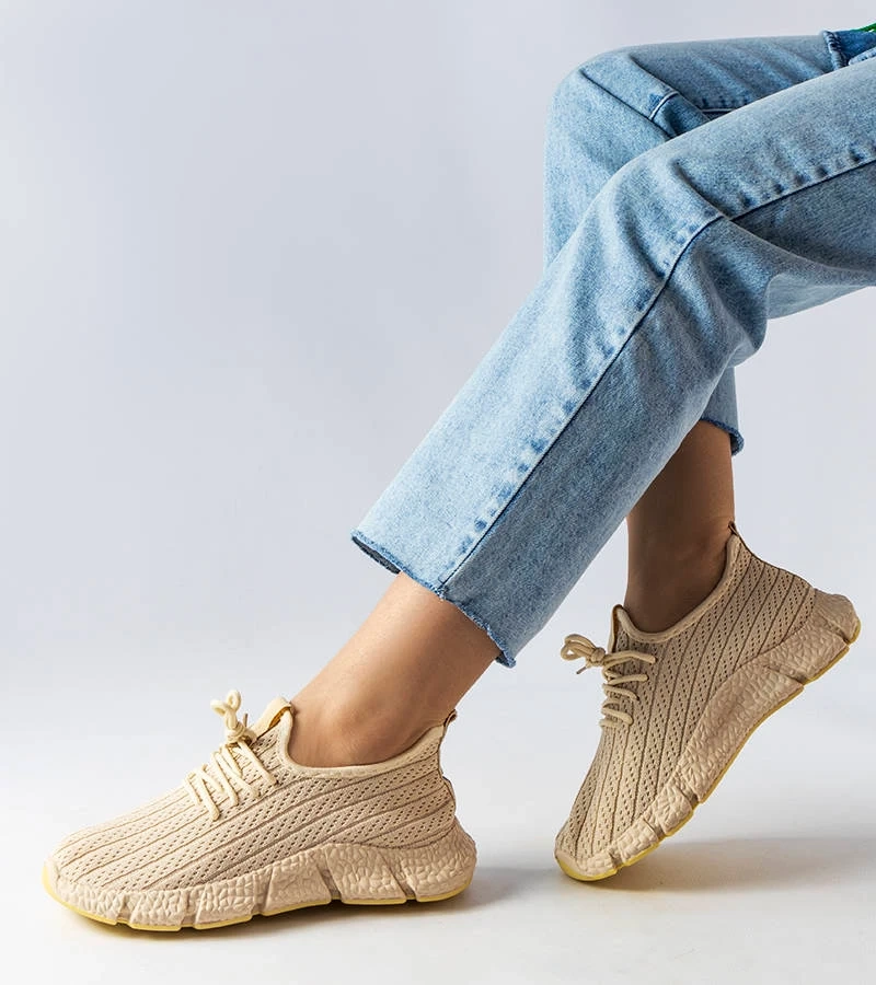 Hellbeige sportliche Sneakers Élodie