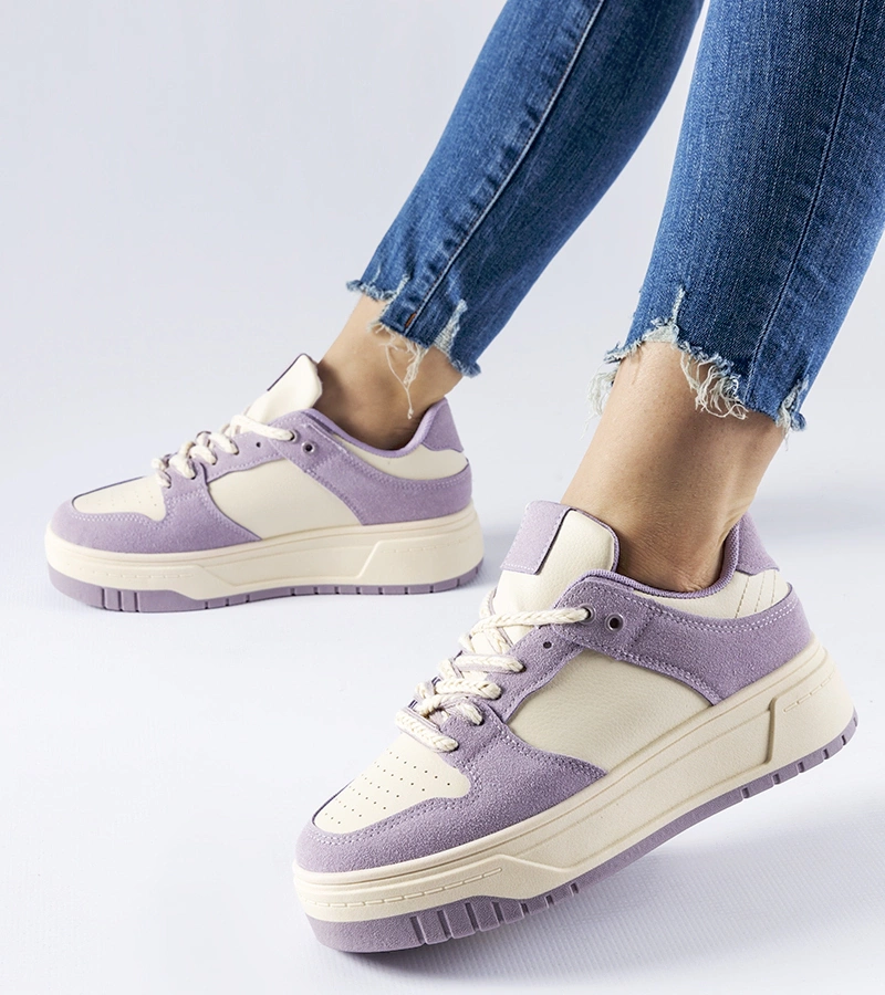 Lila Plateau-Sneakers von Crim