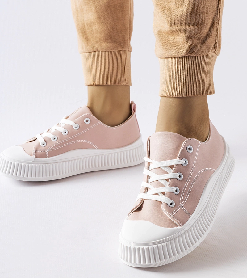 Rosa Erbezzo Plateau-Sneaker
