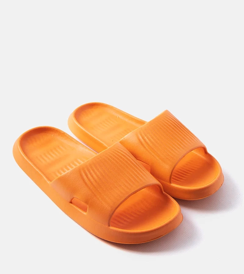 Orangefarbene Timber Schaumstoff-Pantoffeln