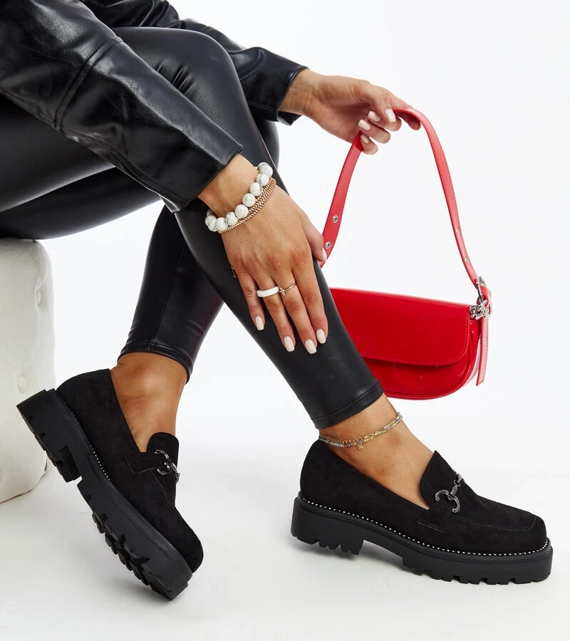 Schwarze Wildleder-Halbschuhe mit Leder-Einlegesohle Kai