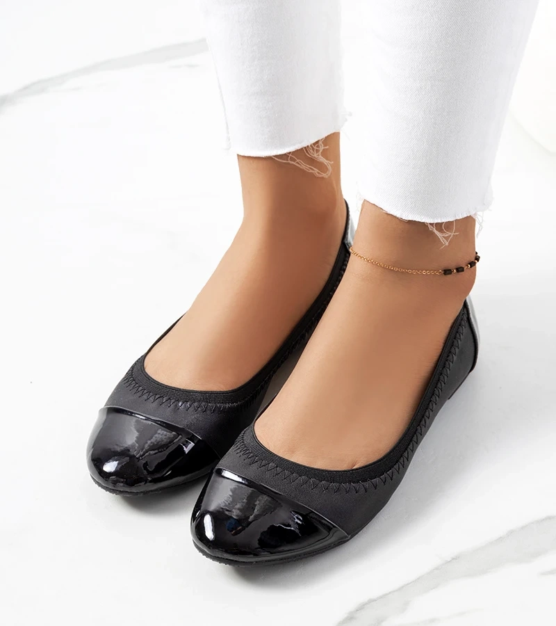 Schwarze Damen-Ballerinas Lapko