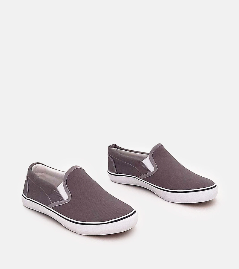 Graue Kinder-Slip-On-Turnschuhe Lagunes