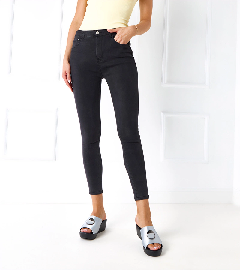 Graue Damen Push-Up Jeans Milaro