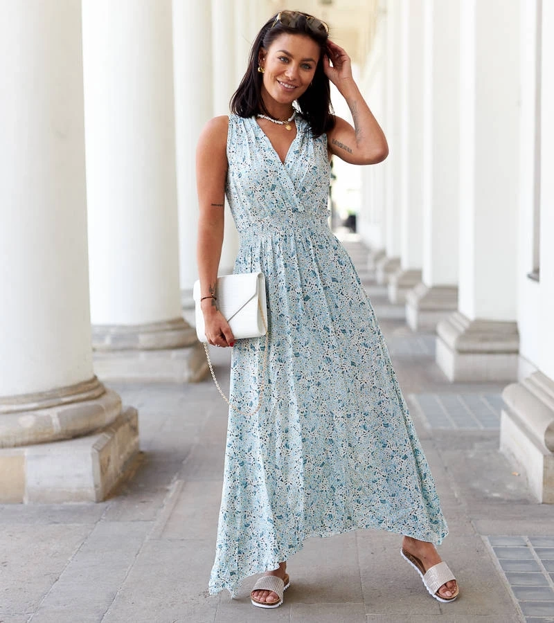 Blaues Blumenkleid Napolitano