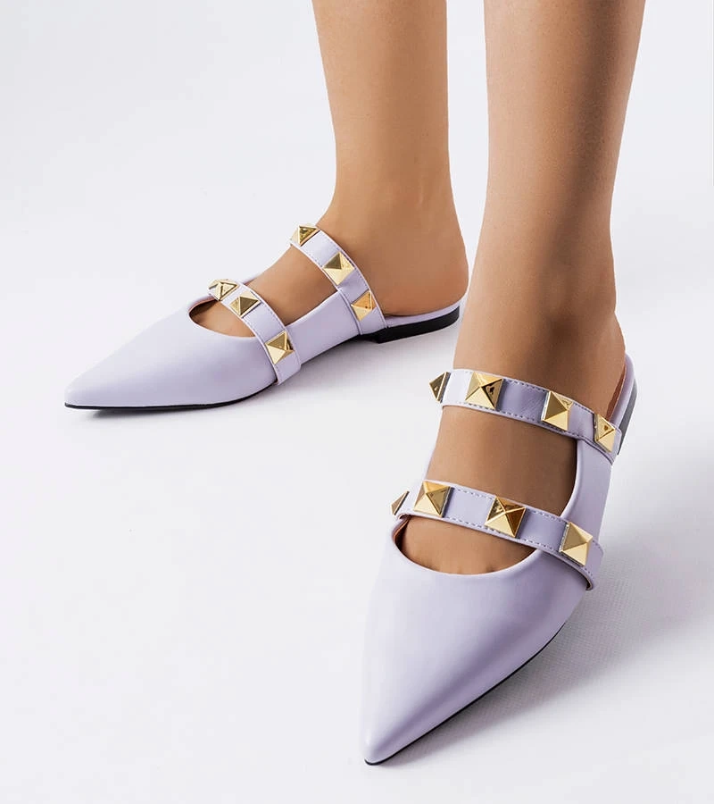 Lila Ruckman Flip-Flops mit Nieten