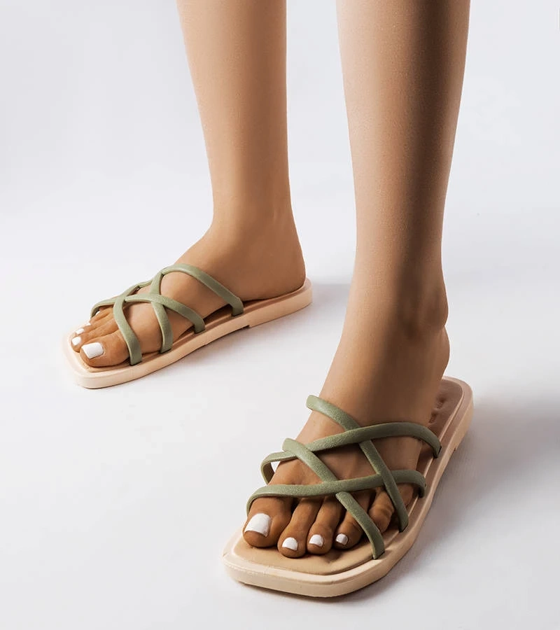 Grüne Gummisandalen von Pearlman