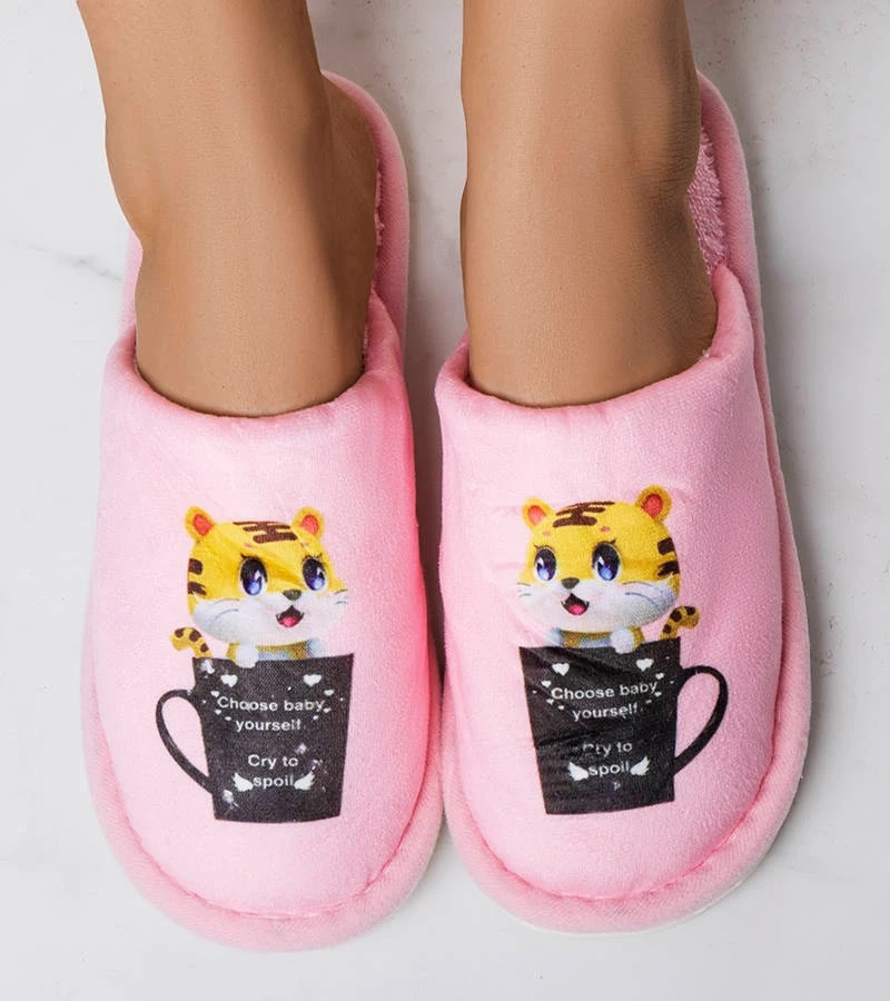 Rosa weiche Hausschuhe Catcup