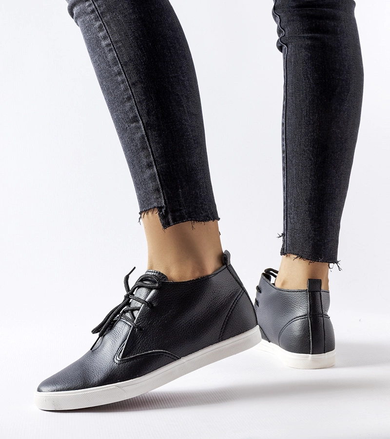 Schwarze Cavarzere Knöchelsneaker