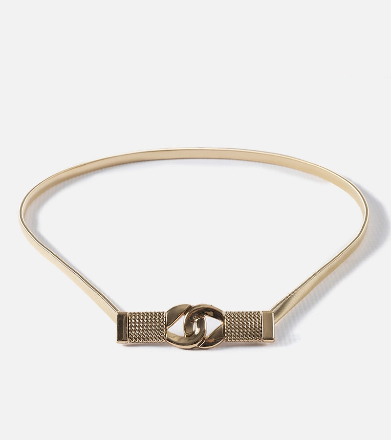 Goldener flexibler dünner Gürtel von Leonide