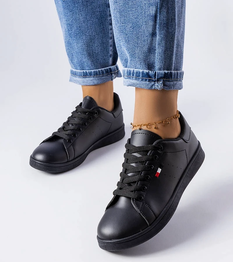 Schwarze Sneakers aus Kunstleder Mothé