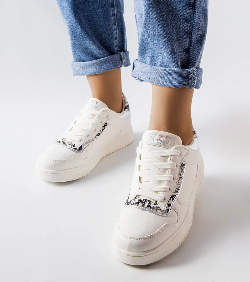 Weiße Sneakers aus Kunstleder Nelma