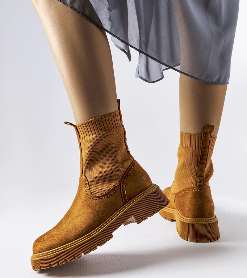 Braune Big Star MM274541 Eco-Wildleder Stiefeletten